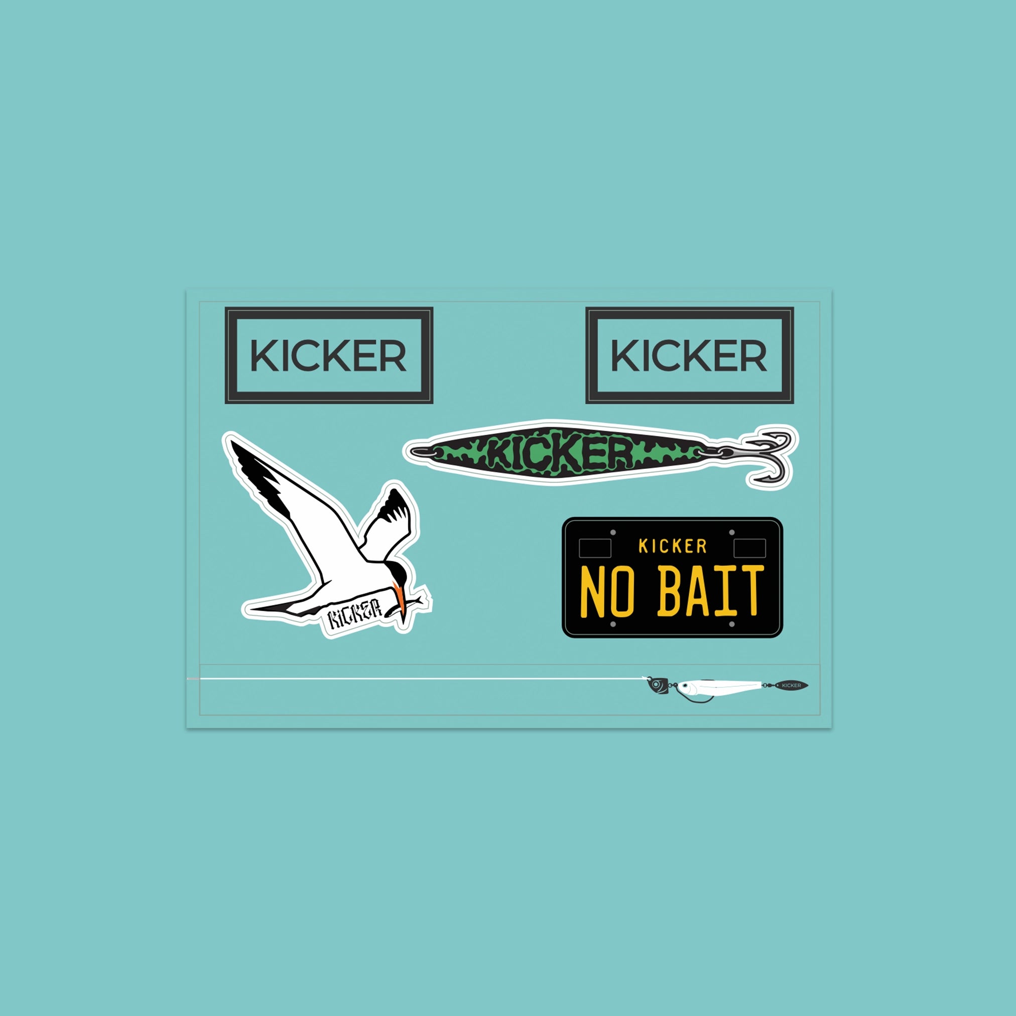 Kicker Comp R Sticker Sicker Kicker Sticker Sheet – Kicker Fishing Brand